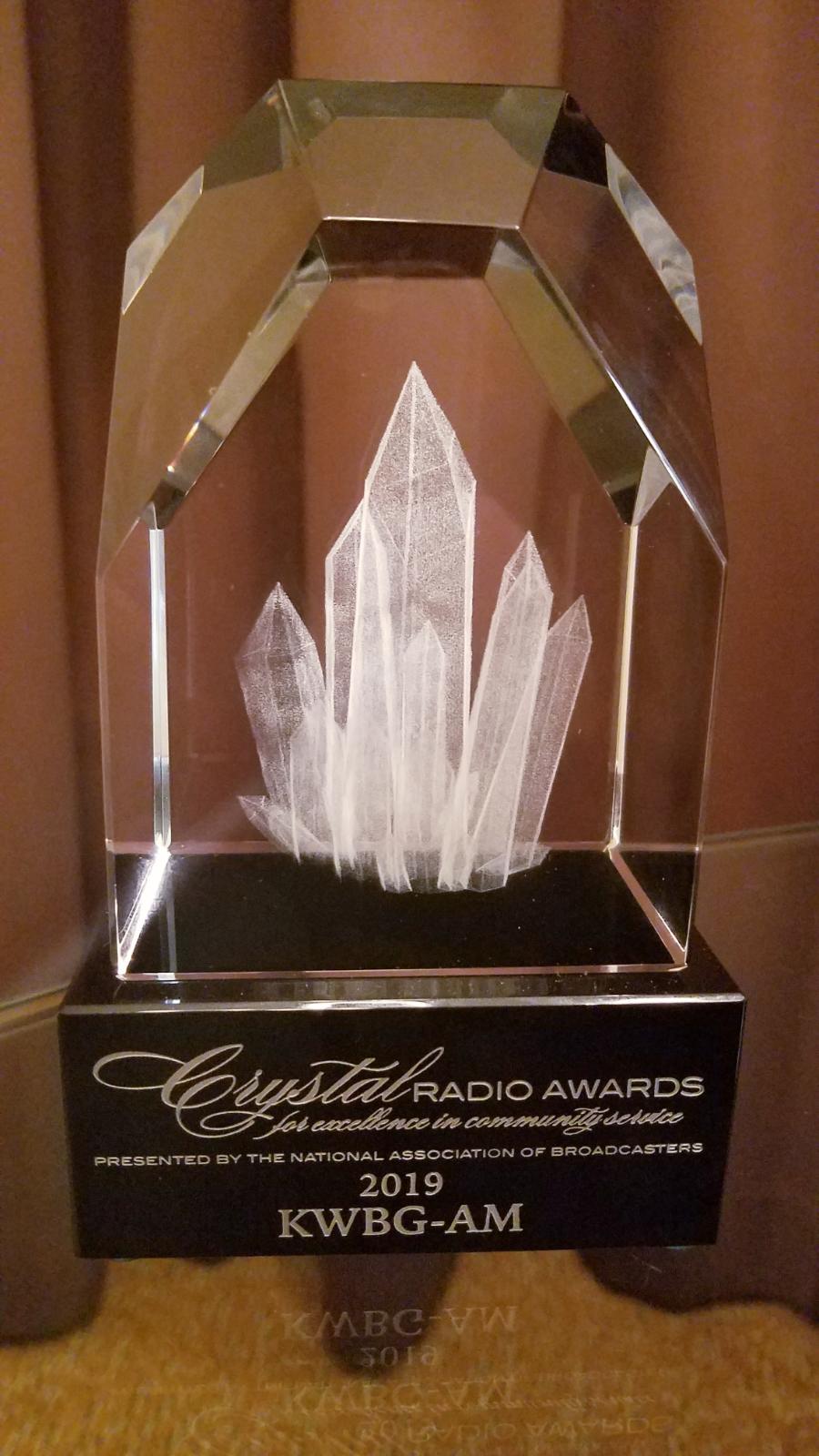 Crystal Award recognizes radio stations for outstanding year-round commitment to community service.