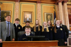 Rep. Thompson with Boone FFA members.