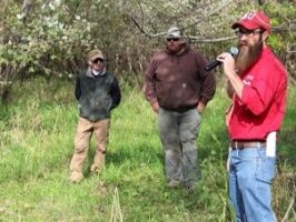 Billy Beck speaking at a forestry event