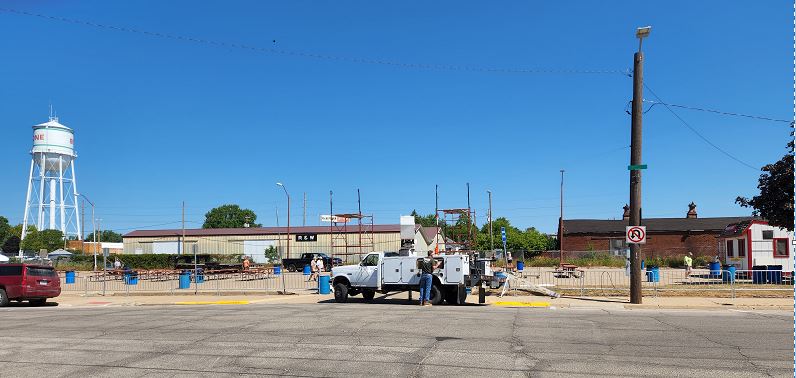 Working on the entrance to the main stage area for Pufferbilly Days™