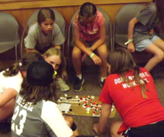 Forty-seven 4th-6th grade youth and eight teen counselors from Boone, Grundy, Hardin, Marshall, and Story Counties participated in the 18th annual Tri-County 4-H Camp August 10-12 held at the Y Camp near Boone. Campers created hex bug mazes as a part of the theme “Mystery Madness: Mysteries, Mazes and Magic.”