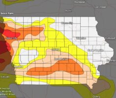 U.S. Drought Monitor map from August 23, 2022