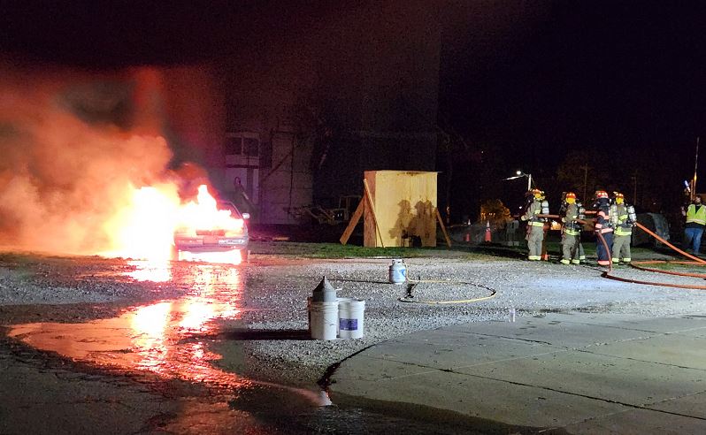 Fire training put on Black Hills Energy in Ogden Tuesday evening.