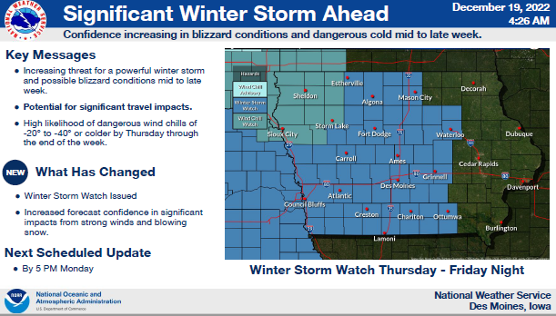 Weather Service Updates Expectations for Winter Weather Later This Week